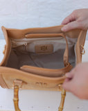 Kennedy Mini Tote — Natural Kelly Green
