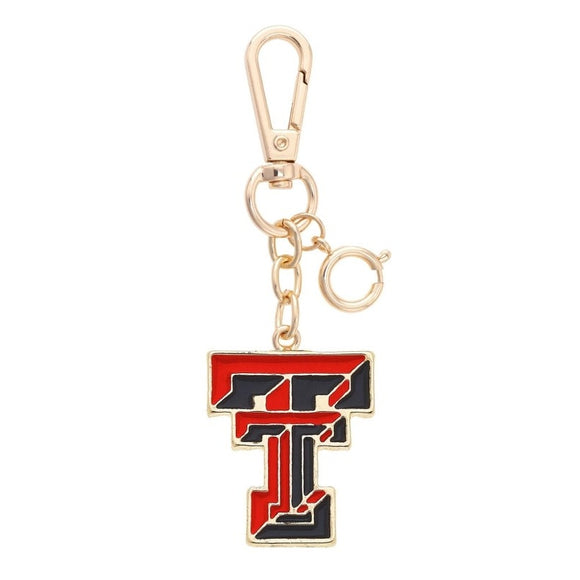 Texas Tech Red Raiders Enamel Logo Bag Charm Keychain