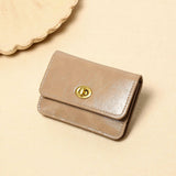 Khaki Vintage Vegan Leather Coin & Card Wallet