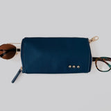 Skyla Dual Glasses Case Holder Navy Blue