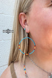 Western Cowgirl Beaded Dangle Osage Hoops