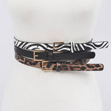 3-Piece Animal Print Belt Set – Black, Zebra & Leopard