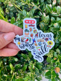 Texas State Symbols Sticker HEB Longhorn Bucees