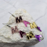 Mirror Acrylic MAMA Dangle Earrings