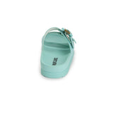 MUK LUKS Women's Grand Cayman Perforated Sandal | Adjustable Strap Flat