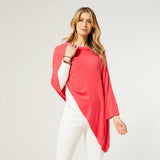 Lightweight Poncho | Living Coral