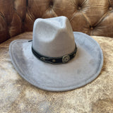 Handmade Black Western Hat Band with Star Concho
