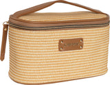 Joan & David Straw Texture 4-Piece Clear Cosmetic Bag Set