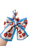Coquette Blue Scarf Bow Purse Charm