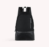 Essential Jet Black Cotton Vegan Leather Backpack