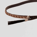 Bodie Horsehair & Leather Hat Band — Brown