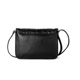 Vegan Leather Quilted Crossbody Flapover Bag