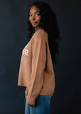 Light Brown Cream Coffee Weather Sweater