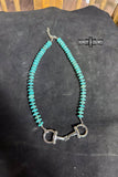Turquoise Bit Necklace - Western Silver Snaffle Cowgirl Jewelry