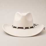 Cowrie Shell & Silver-Tone Beaded Western Hat Band, Tie-On