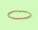 Amore Rose Opal Bezel Choker Necklace | 14K Gold Plated