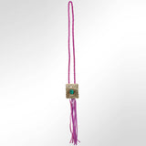LC-ADJW101 Braided Genuine Leather Jewelry Necklace: ADJW101E