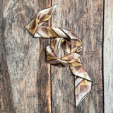 Horses Print Silky Wild Rag | 36x36 | Brown