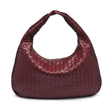 Victoria Woven Vegan Leather Hobo Bag | Natural