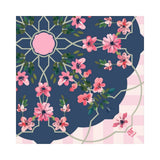 Floral Trellis Mahjong Mat – Travel Size | Navy | Non-Neoprene