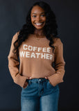 Light Brown Cream Coffee Weather Sweater