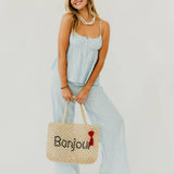 Sandbar Carryall Summer Tote – Cream (Bonjour)