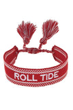 Alabama Crimson Tide Crimson Woven Tassel Bracelet