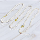 Clover Clasp Genuine Freshwater Pearl Necklace