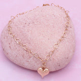 Love Links Gold Heart Chain Bracelet