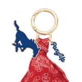 SMU Mustangs Logo Bandana Bag Charm Keychain