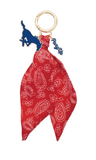SMU Mustangs Logo Bandana Bag Charm Keychain