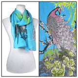 Silky Dress Scarf – Peacock Turquoise