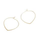 Abstract Hoop Earrings - Gold