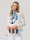 Coastal Scarf | Blue | Polyester Silk