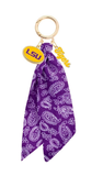 LSU Tigers Purple Paisley Bandana Bag Charm