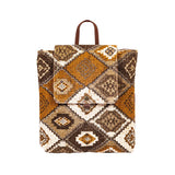 Ayita Canyon Backpack – Upcycled Tribal Rug & Leather | Myra Bag