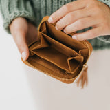 Ava Accordion Zip Around Wallet Brown