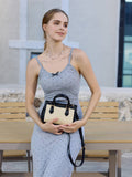 Harmony Straw Crossbody Bag – Bamboo Handles | Natural/Brown