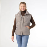 Talen Brown Gingham Down-Filled Vest