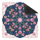 Floral Trellis Mahjong Mat – Travel Size | Navy | Non-Neoprene