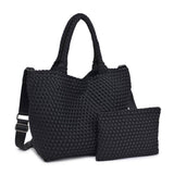 Sky's The Limit Medium Woven Neoprene Tote Black