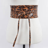 Leopard Print Kimono Wrap Belt