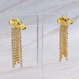 Glamourous Cowgirl Crystal Fringe Earrings
