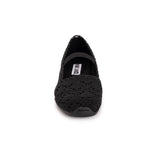 MUK LUKS Women's Shelby Ballerina Flat | Crochet Memory Foam Slip-On