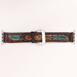 American Darling Turquoise Feather Leather Apple Watch Band