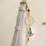 Hummingbird Keychain & Bag Charm – Hard Enamel Nature Gift