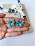 Butterfly Stone Earrings Turquoise