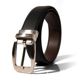 Men's Genuine Leather Reversible Dress Belt | Black & Brown