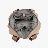 Faux Canvas Weekender Bag | Dual Handles | Black & Light Grey