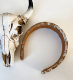Genuine Cowhide Leather Headband | Baby Pink | One of a Kind